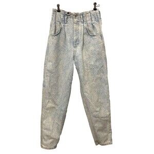 Vtg LEE Denim 80s Mom Jeans Size 11 High Rise Tapered Pleated Baggy USA Made Y2K